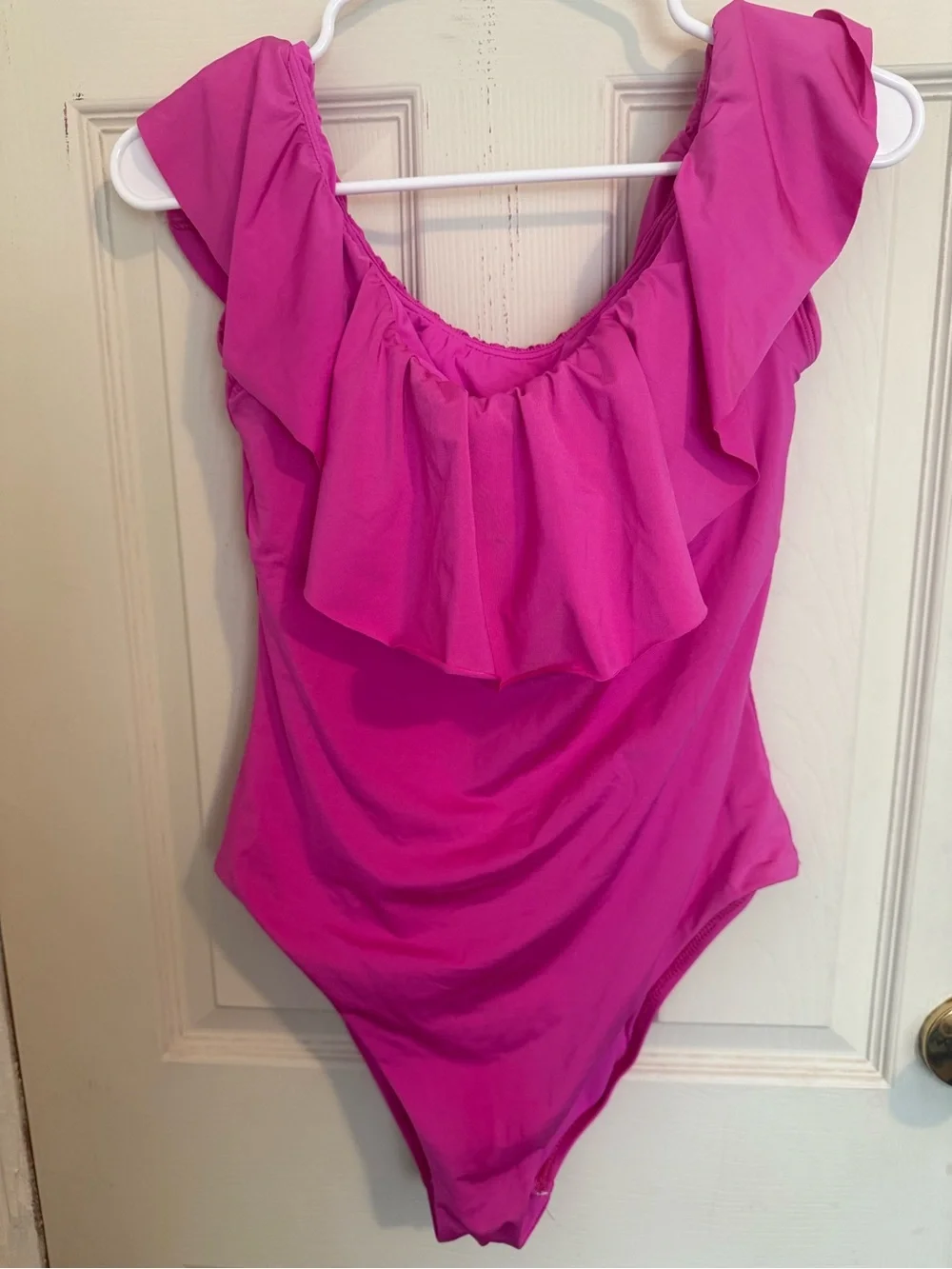 Trina Turk Pink Ruffle One-Piece Swimwear